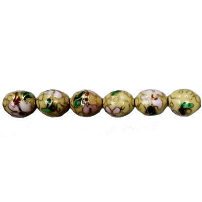 CLOISONNE RICE 07X10MM BEIGE